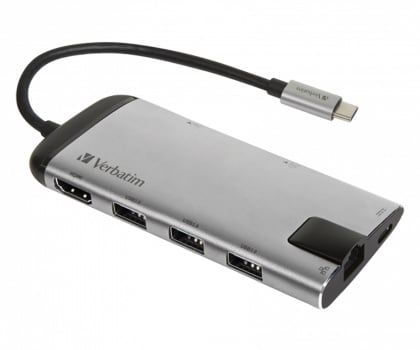 Hub USB Verbatim Hub USB 3.1 GEN 1 /USB 3.0x3 /HDMI / SDHC / MICROSDHC / RJ45